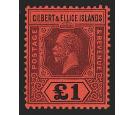 SG24. 1924 £1 Purple and black. Brilliant fresh mint...