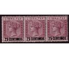 SG17ab. 1889 25c on 2d Brown-purple. Variety small "I" strip...