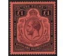 SG98. 1913 £1 Purple and black/red. Superb fresh mint...