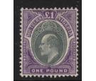 SG32. 1906 £1 Green and violet. Superb fresh mint...