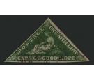 SG8b. 1859 1/- Deep dark green. A handsome used copy...