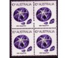 SG552ac. 1973 10c Star Sapphire. U/M block of four Error Turquoi