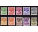 SG1-10. 1933 Set of 10. All brilliant fine and fresh mint...