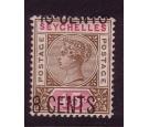 SG26a. 1896 18c on 45c Brown and carmine. 'Surcharge Double'...