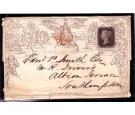 1840. 1d Mulready Letter Sheet. From Chesterfield...