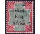 SG60d. 1896 1r Green and aniline carmine. 'Overprint double, one