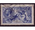 SG411. 1915 De La Rue 10/- Deep (intense) bright blue. Fantastic