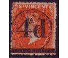 SG35. 1881 4d on 1/- Bright vermilion. Superb used with...