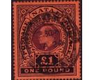 SG171. 1908 £1 Purple and black/red. Superb well centred used..