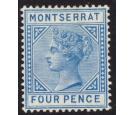 SG5. 1880 4d Blue. Superb fresh well centred mint...