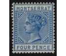 SG11. 1884 4d Blue. Brilliant fresh mint...