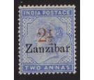 SG26j. 1895 2 1/2 on 2a Pale blue. Inverted '1' in '1/2'...