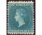 SG6. 1866 4d Deep blue. Perfectly centred mint with...