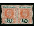 SG19. 1907 1d on 5/- Salmon and green. A fresh mint pair...