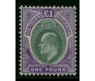 SG32. 1906 £1 Green and violet. Superb fresh mint...