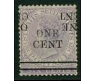 SG90a. 1892 1c on 6c Lilac. 'Surcharge Double, One Inverted'...