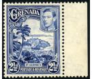 SG157a. 1950 2 1/2d Bright blue. Brilliant U/M mint marginal...