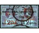 SG21. 1893 1/2d on 2 1/2d Purple/blue. Superb used pair...