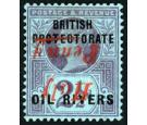 SG21c. 1893 1/2d. on 2 1/2d. Purple/blue. 'SURCHARGE INVERTED'. 