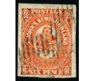 SG14. 1860 6d Orange-vermilion. Superb fine used with excellent 