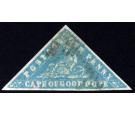 SG13c. 1861 1d Pale milky blue. 'ERROR OF COLOUR'...