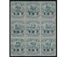 SG M33. 1915 3p Grey. Brilliant fresh U/M mint block of 9...