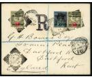 SG11. 1893 1/2d on 2 1/2d Purple/blue on Registered cover to Ken