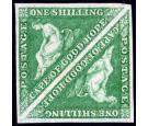 SG21. 1863 1/- Bright emerald-green. Choice brilliant fresh mint