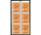 SG X939 Variety. 1979 10p Orange-brown. 'Imperforate to top shee