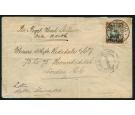 SG11. 1900 1/- on 4d Green and purple-brown on kaffigram to Engl