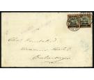 SG11. 1900 1s on 4d Green and purple brown. Cover to Bulawayo..