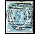 SG1. 1853 1d Pale blue. Superb fine used with beautiful colour..