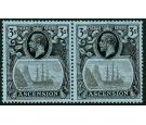 SG20b. 1924 3/- Grey-black and black/blue. 'Torn Flag'. Brillian