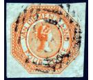 SG5. 1853 4d Bright red-orange. Superb fine used...