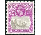 SG16a. 1924 6d Grey-black and bright purple. 'Broken Mainmast'.