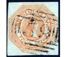 SG8. 1853 4d Orange. Superb fine used with beautiful colour...