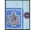 SG86a. 1914 2/- Purple and bright blue/blue. 'Break in Scroll'. 