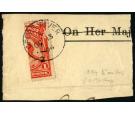 SG62. 1894 '1/2' on half of 1d Vermilion. 'Black Surcharge'. Sup