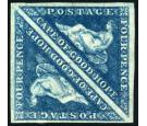 SG19a. 1864 4d Blue. Superb fresh mint pair...