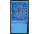 SG116ce. 1942 2/- Purple and blue/deep blue 'Broken lower right 