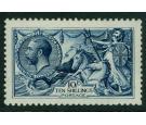 SG402. 1913 10/- Indigo-Blue. Superb fresh mint