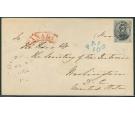 SG3. 1851 6d Brown-purple 'Laid Paper'. Immaculate envelope...