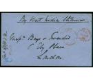 SG CC1. 1858 Clean neat cover 'By West India Steamer' to London.