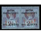 SG17. 1893 1/2d on 2 1/2d Purple/blue. Brilliant fresh mint pair