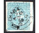 SG20. 1855 4c Pale blue. Superb used with large to massive margi