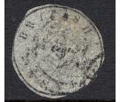 SG8. 1851 4c Pale yellow 'Pelure Paper'. 'Cotton Reel'..