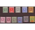 SG59-68. 1907 Set of 10 (plus SG64a). Superb fresh mint...