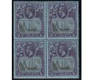 SG113. 1922 15/- Grey and purple/blue. Brilliant mint block of 4