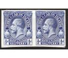 1928. 1/2d Imperforate Plate Proof in Blue. Brilliant fresh pair