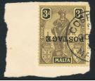 SG149a. 1926 3d 'Overprint Inverted'. Superb used on piece...